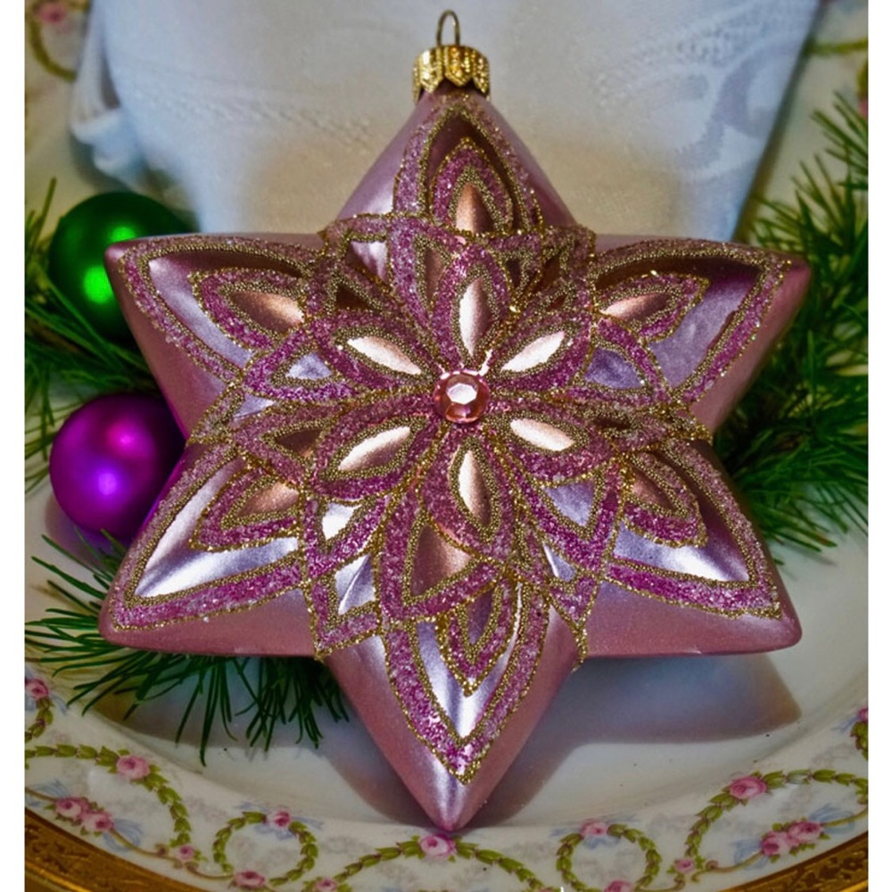 Set of 4 European Victorian Christmas Star